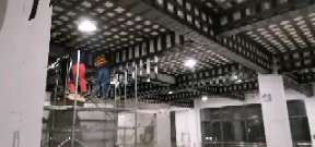 泸县一商场梁，楼板碳纤维加固施工